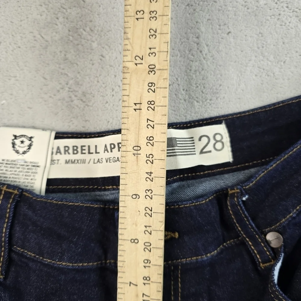 NWT Barbell Apparel Mens Denim Jeans Size 28x34 Straight Leg Dark Wash Pants